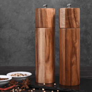 Wooden Salt and Pepper Grinders Set