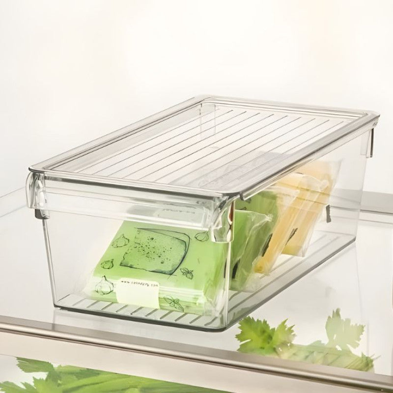 Stackable Clear Storage Organizer With Lid - Image 4