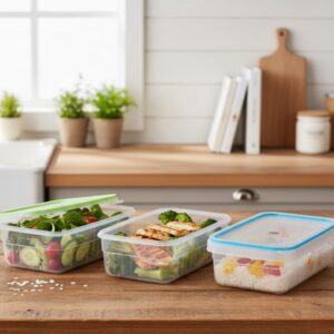 Food Storage Container Box 1 pcs Rectangular 2 Ltr Plastic Airtight with Lid