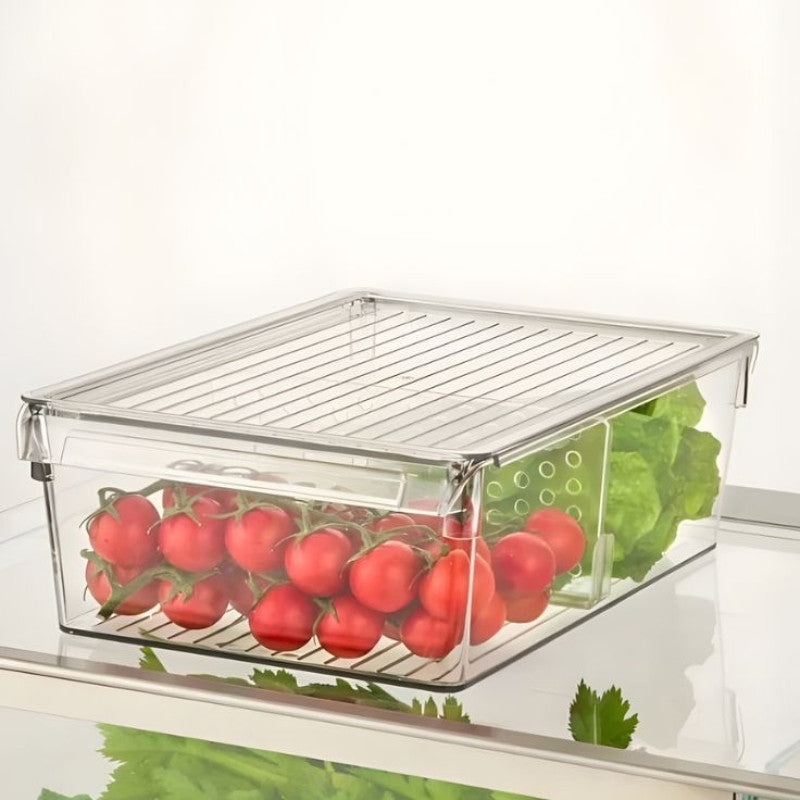 Stackable Clear Storage Organizer With Lid