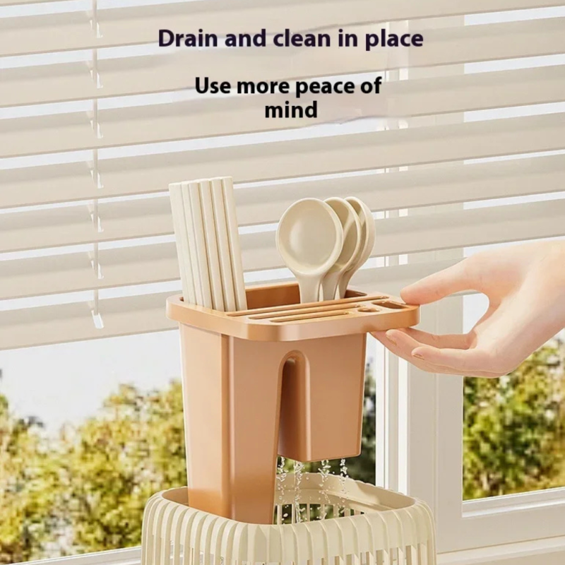 360 Rotating Utensils Rack Multi-Purpose for Knife & Cutlery - Image 2